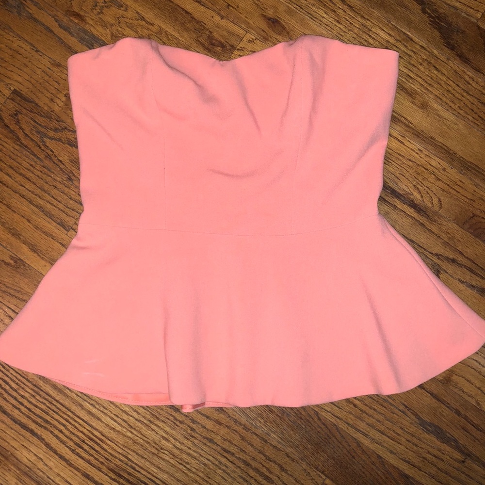 Strapless heart shape salmon forever 21 top size S